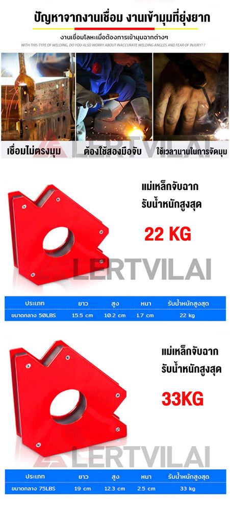 Picture of แม่เหล็กจับฉาก 4 นิ้ว รับน้ำหนักถึง 22 kg แม่เหล็กจับชิ้นงาน