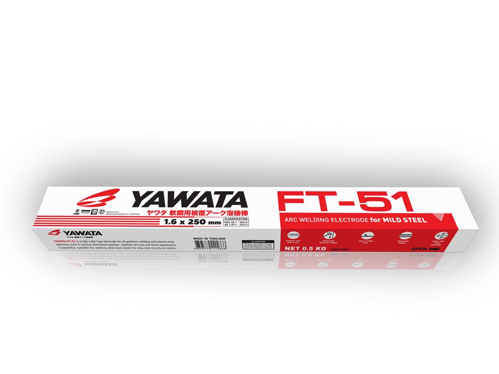 Picture of YAWATA ลวดเชื่อม ยาวาต้า เอฟที 51 FT51 ขนาด 1.6 x 250 mm บรรจุ  0.5 กิโล