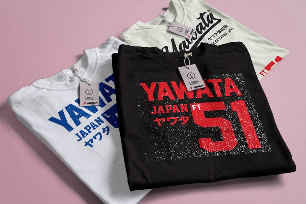 Picture of สื้อยืดคอกลมแขนสั้น ผู้ชาย ลาย YAWATA FT51 สุดเท่ห์ สีดำ ไซส์ XL