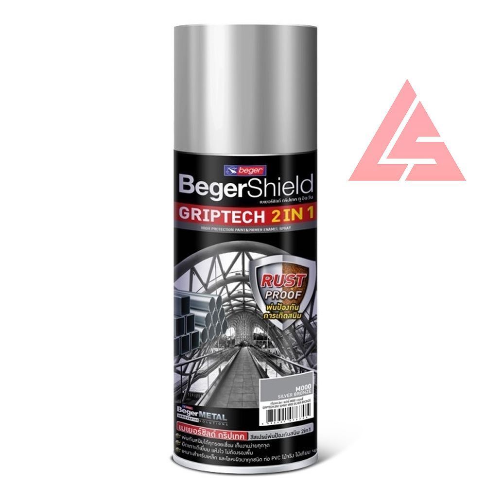 รูปภาพของ BegerShield Griptech 2in1 Spray สีสเปรย์ กันสนิม เบเยอร์ชิลด์ กริปเทค Silver Bronze